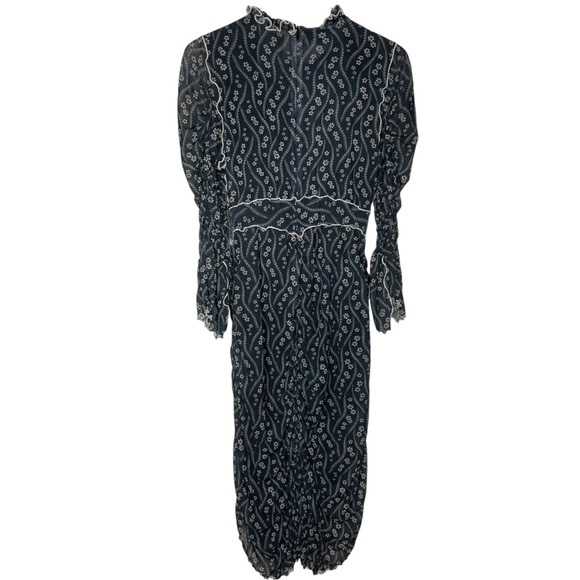 Anna Sui Posies Mesh Dress Size Medium - Picture 7 of 15